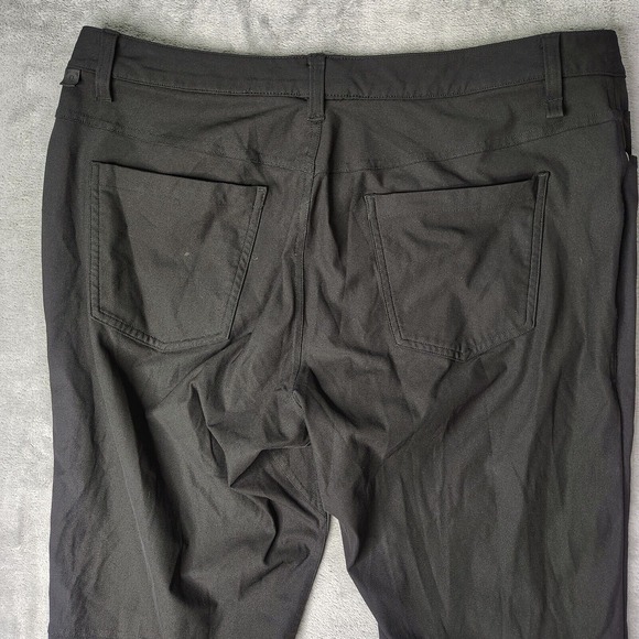 Lululemon ABC Warpstreme Pants Men's 36x32 Black Slim Fit 5 Pocket Church Preppy - Picture 14 of 16